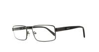 Dark Gunmetal Hackett London 1110 Rectangle Glasses - Angle
