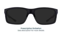 Shiny Black Red Harrington Sport Beat Rectangle Glasses - Sun