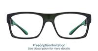 Khaki Green Harrington Sport Blaze Rectangle Glasses - Front