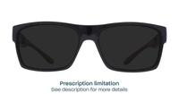 Shiny Black Red Harrington Sport Blaze Rectangle Glasses - Sun