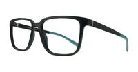 Black Harrington Sport Jack Rectangle Glasses - Angle