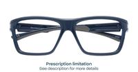 Dark Blue / Grey Harrington Sport Performer Rectangle Glasses - Flat-lay