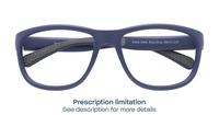 Dark Blue / Grey Harrington Sport Pulse Oval Glasses - Flat-lay