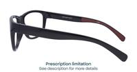 Shiny Black Burgundy Harrington Sport Pulse Oval Glasses - Side
