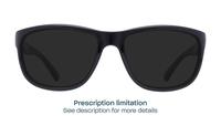 Shiny Black Burgundy Harrington Sport Pulse Oval Glasses - Sun