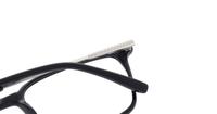 Black/Silver harrington Aiden Rectangle Glasses - Detail