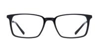 Black/Silver harrington Aiden Rectangle Glasses - Front