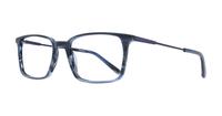 Blue Horn/ Blue harrington Aiden Rectangle Glasses - Angle