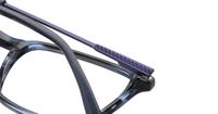 Blue Horn/ Blue harrington Aiden Rectangle Glasses - Detail