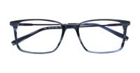 Blue Horn/ Blue harrington Aiden Rectangle Glasses - Flat-lay