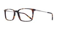 Havana/ Gunmetal harrington Aiden Rectangle Glasses - Angle