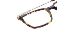 Havana/ Gunmetal harrington Aiden Rectangle Glasses - Detail