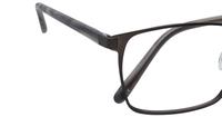 Gunmetal/Grey harrington Alec Rectangle Glasses - Detail