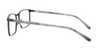 Gunmetal/Grey harrington Alec Rectangle Glasses - Side