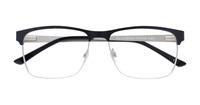 Black harrington Ascot Oval Glasses - Flat-lay