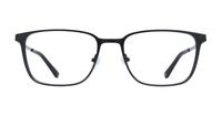 Black/Silver harrington Asher Rectangle Glasses - Front