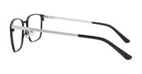 Black/Silver harrington Asher Rectangle Glasses - Side