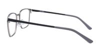Gunmetal / Black harrington Asher Rectangle Glasses - Side