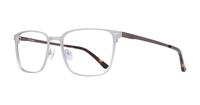 Silver/Brown harrington Asher Rectangle Glasses - Angle