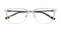Silver/Brown harrington Asher Rectangle Glasses - Flat-lay