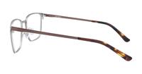 Silver/Brown harrington Asher Rectangle Glasses - Side