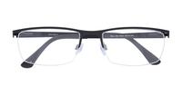 Matte Black harrington Blazer Rectangle Glasses - Flat-lay