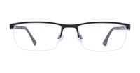Matte Black harrington Blazer Rectangle Glasses - Front