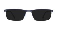Matte Navy harrington Blazer Rectangle Glasses - Sun