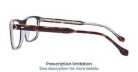 Bi layer Havana / Crystal harrington Hudson Rectangle Glasses - Side