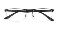 Matte Black / Twill Grey harrington Jeffrey Rectangle Glasses - Flat-lay