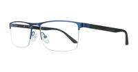 Matte Blue / Twill Grey harrington Jeffrey Rectangle Glasses - Angle