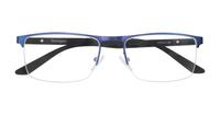 Matte Blue / Twill Grey harrington Jeffrey Rectangle Glasses - Flat-lay