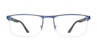 Matte Blue / Twill Grey harrington Jeffrey Rectangle Glasses - Front