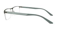 Matte Gunmetal / Twill Silver harrington Jeffrey Rectangle Glasses - Side