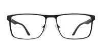 Matte Black / Dark Brown harrington Jimmy Rectangle Glasses - Front