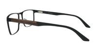 Matte Black / Dark Brown harrington Jimmy Rectangle Glasses - Side