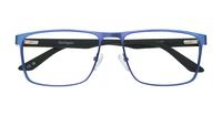 Matte Blue / Dark Brown harrington Jimmy Rectangle Glasses - Flat-lay