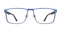 Matte Blue / Dark Brown harrington Jimmy Rectangle Glasses - Front
