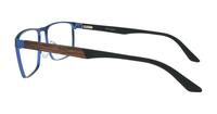 Matte Blue / Dark Brown harrington Jimmy Rectangle Glasses - Side