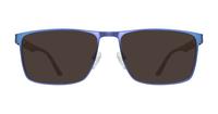 Matte Blue / Dark Brown harrington Jimmy Rectangle Glasses - Sun