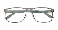 Matte Gunmetal Black harrington Jimmy Rectangle Glasses - Flat-lay