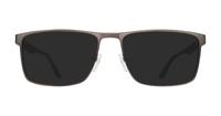 Matte Gunmetal Black harrington Jimmy Rectangle Glasses - Sun