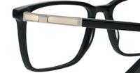 Black / Matte Silver harrington Jonas Rectangle Glasses - Detail