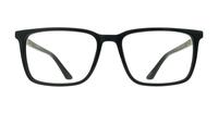 Black / Matte Silver harrington Jonas Rectangle Glasses - Front