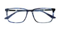 Blue Horn / Matte Silver Blue harrington Jonas Rectangle Glasses - Flat-lay