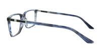 Blue Horn / Matte Silver Blue harrington Jonas Rectangle Glasses - Side