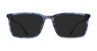 Blue Horn / Matte Silver Blue harrington Jonas Rectangle Glasses - Sun