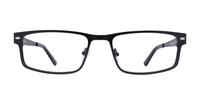 Black harrington Leo Rectangle Glasses - Front