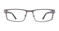 Gunmetal harrington Leo Rectangle Glasses - Front