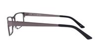 Gunmetal harrington Leo Rectangle Glasses - Side